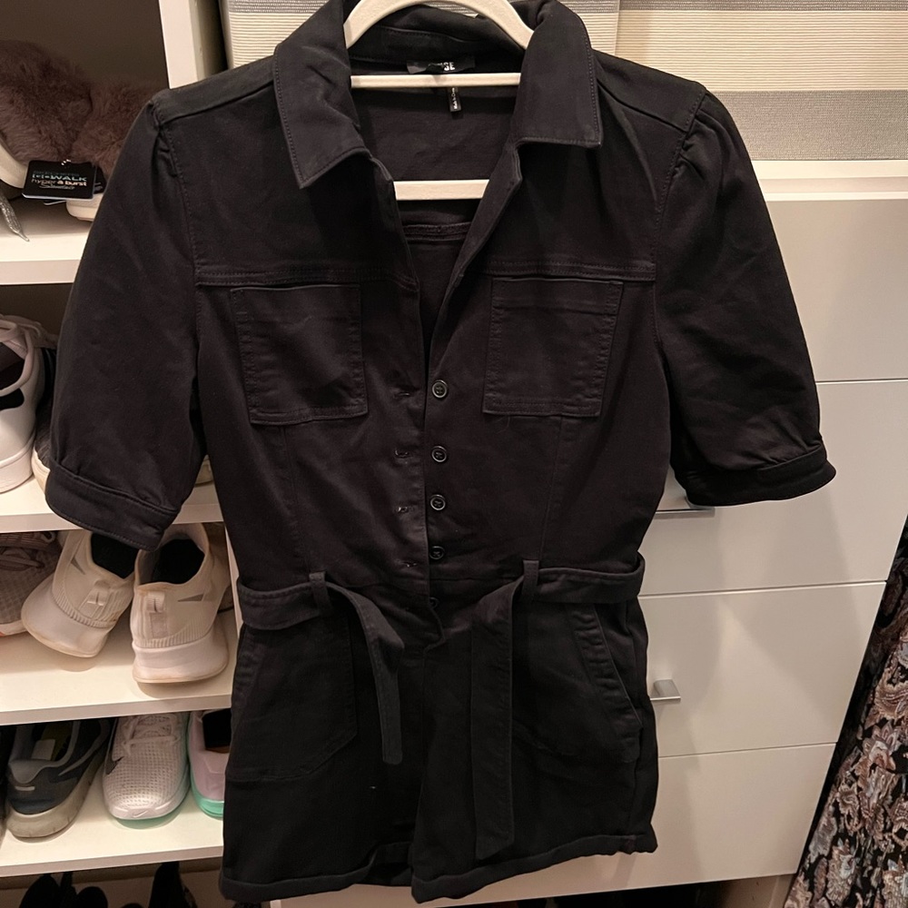 Paige Black Denim Romper